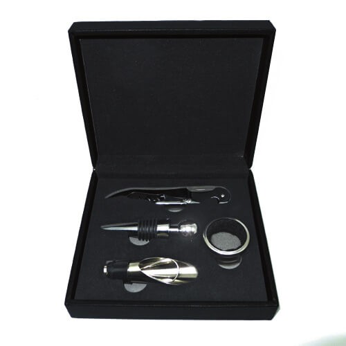 Set de Vino Símil Cuero W4